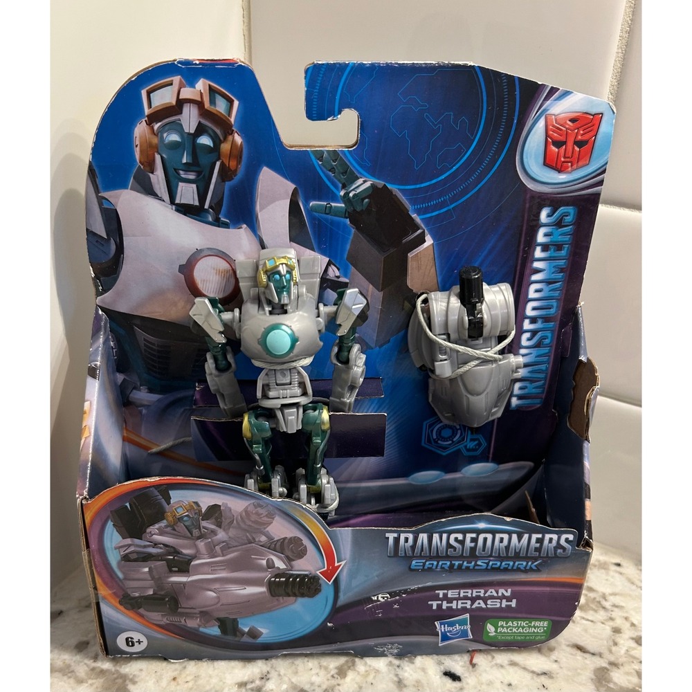 Transformers EarthSpark Terran Thrash Action Figure Hasbro Motorcycle 15 Steps